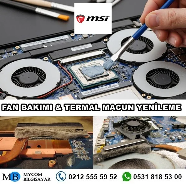 Msi laptop fan bakımı