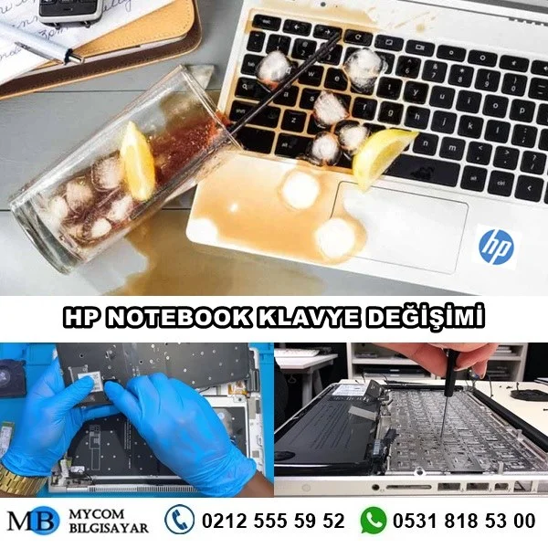 Hp laptop klavye değişimi